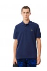 LACOSTE POLO JASPEADO DE CORTE CLÁSICO AZUL