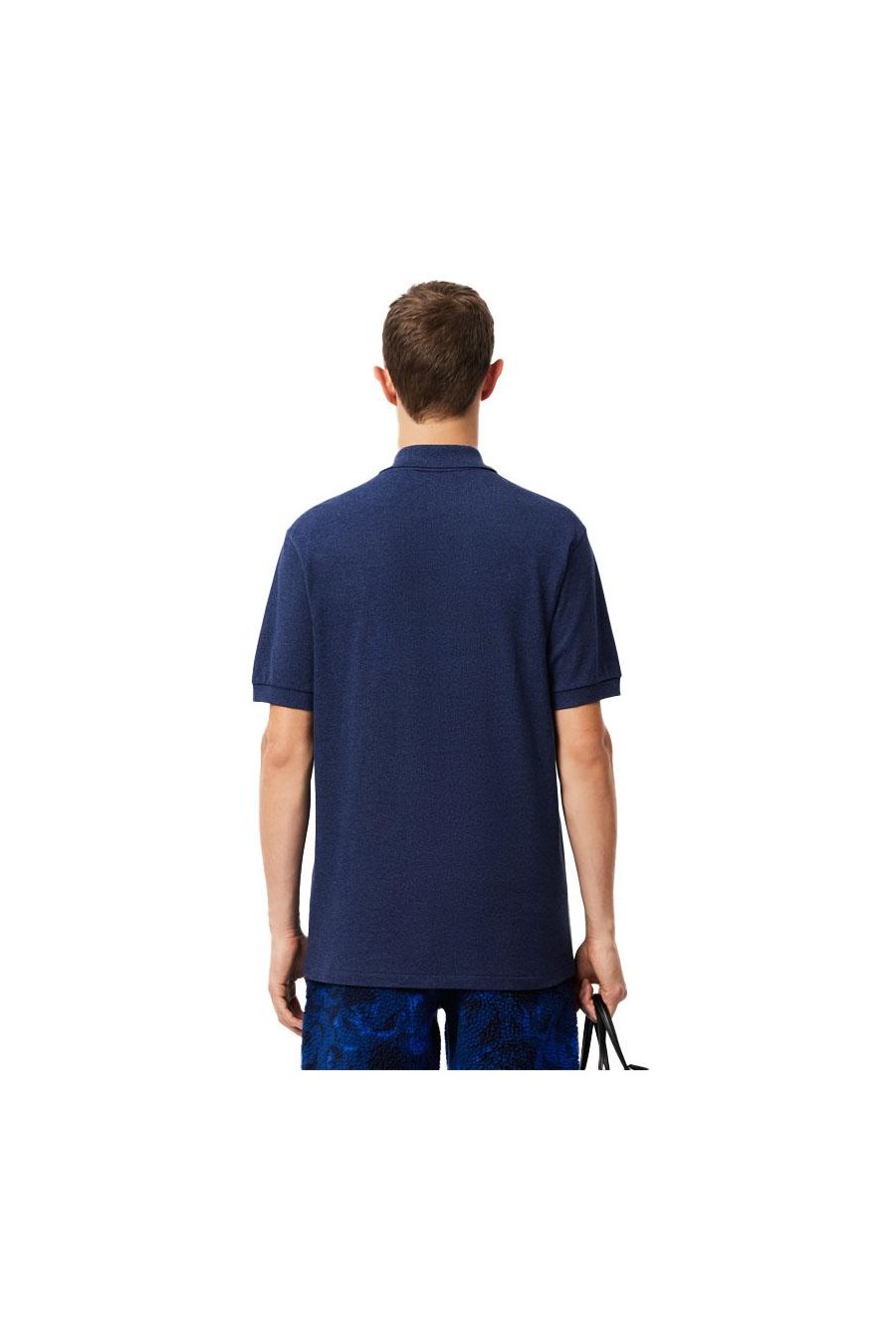 LACOSTE POLO JASPEADO DE CORTE CLÁSICO AZUL