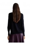 LIU JO SWEATER CON CUELLO EN V NEGRO