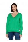 LIU JO SWEATER CON CUELLO EN V JELLY GREEN 