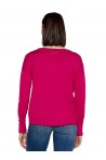 LIU JO SWEATER CON CUELLO EN V MAGENTA