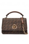 MICHAEL KORS DELANCEY BRN/LUGGAGE SM EW TH CHAIN