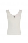 GUESS RIBBED TOP BLANCO