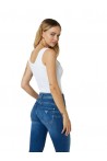 GUESS RIBBED TOP BLANCO