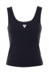 GUESS RIBBED TOP NEGRO