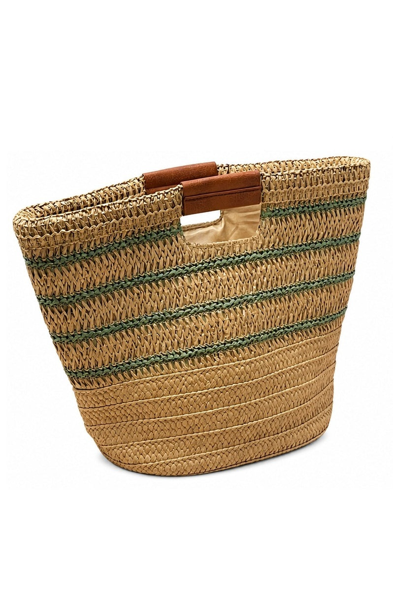 DON ALGODON BOLSO DE RAFIA NATURAL-KAKI