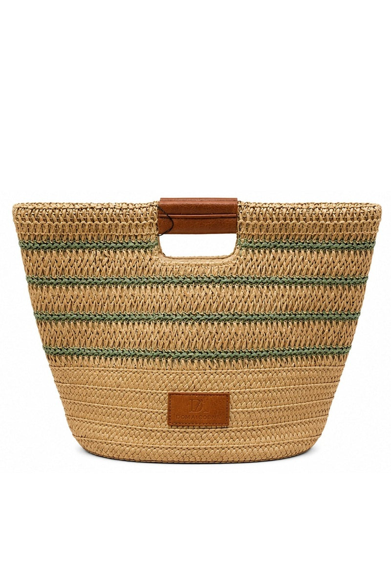 DON ALGODON BOLSO DE RAFIA NATURAL-KAKI
