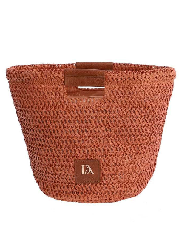 DON ALGODON BOLSO DE RAFIA NARANJA