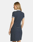 GUESS N SS DRESS NK ALPHONSINE STRIPED JET BLACK A9