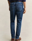 GANT SLIM GANT JEANS MID BLUE BROKEN IN - ROPA
