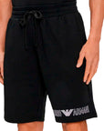 EMPORIO ARMANI MEN'S KNIT BERMUDA NEGRO