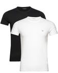 EMPORIO ARMANI MEN'S KNIT 2-PACK BLANCO/NEGRO