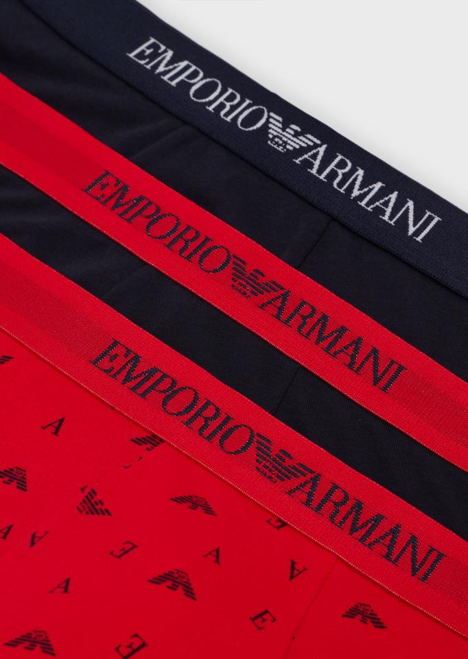 EMPORIO ARMANI 3 PACK TRUNK MARINE/RED