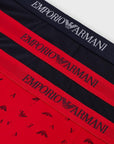 EMPORIO ARMANI 3 PACK TRUNK MARINE/RED