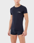 EMPORIO ARMANI BI PACK CREW NECK T-SHIRT MARINE