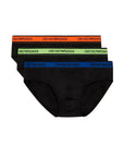 EMPORIO ARMANI 3 PACK SLIP NEGRO MULTI FLUOR