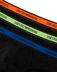 EMPORIO ARMANI 3 PACK SLIP NEGRO MULTI FLUOR