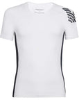 EMPORIO ARMANI CAMISETA BÁSICA BLANCA LOGO MANGA