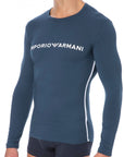 EMPORIO ARMANI CAMISETA DE MANGA LARGA AZUL