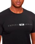 EMPORIO ARMANI T-SHIRT CHESTED LOGO NEGRO