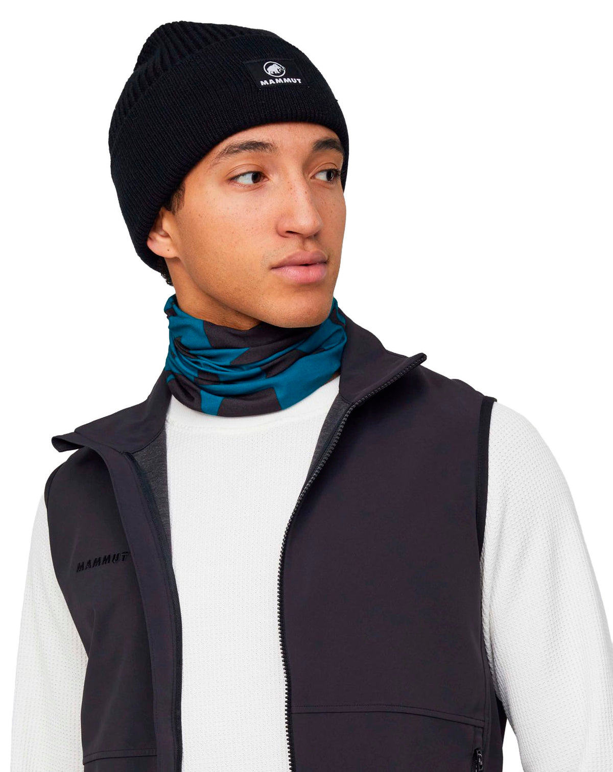 CUBRECUELLO MAMMUT NECK GAITER LOGO DEEP TEAL/BLAC