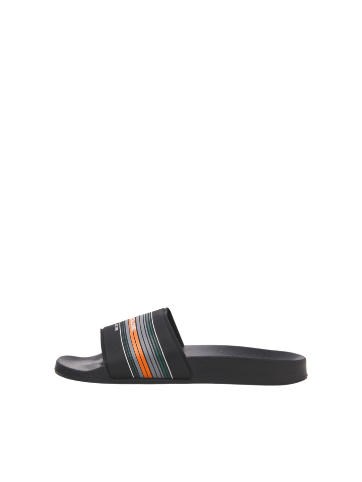 JACK &amp; JONES SLIDER STRIPE ANTRACITA