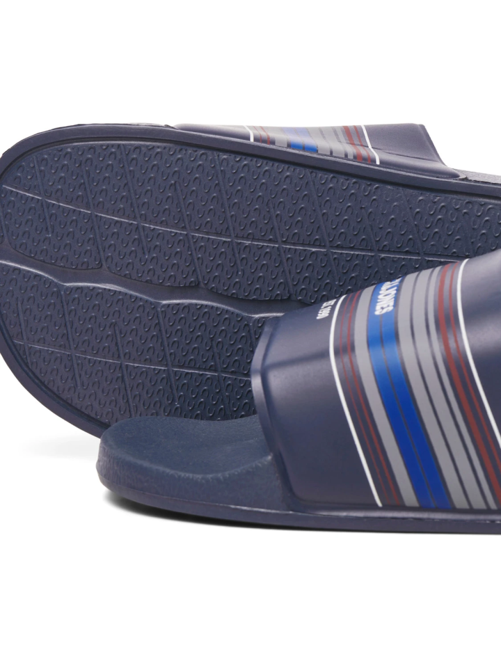 JACK &amp; JONES SLIDER STRIPE NAVY