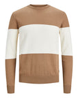 JACK & JONES JERSEY DE RAYAS BEIGE