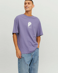 JACK & JONES JORDESTINY TEE CREW NECK TG LN PURPLE