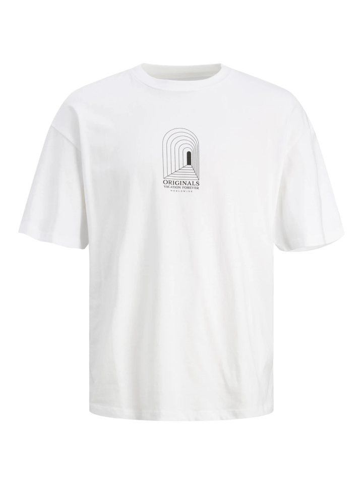 JACK &amp; JONES JORDESTINY TEE CREW NECK TG LN WHITE