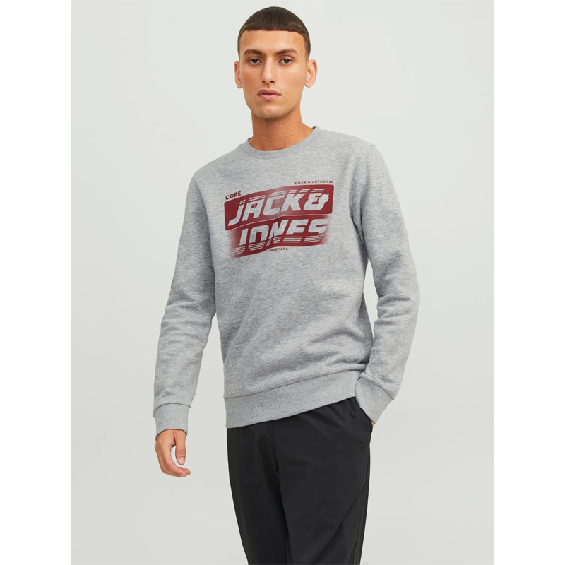 JACK &amp; JONES SUDADERA CON LOGO GRIS