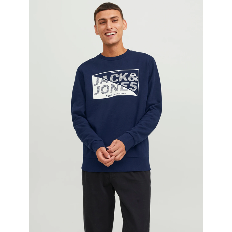 JACK &amp; JONES SUDADERA CON  LOGO AZUL