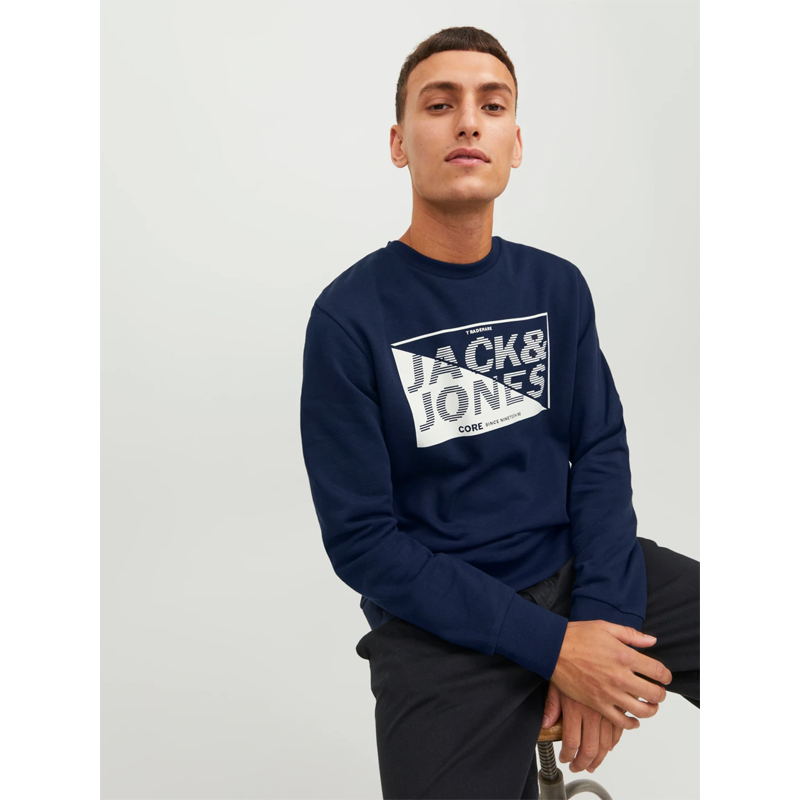 JACK &amp; JONES SUDADERA CON  LOGO AZUL