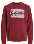 JACK & JONES SUDADERA CON LOGO GRANATE