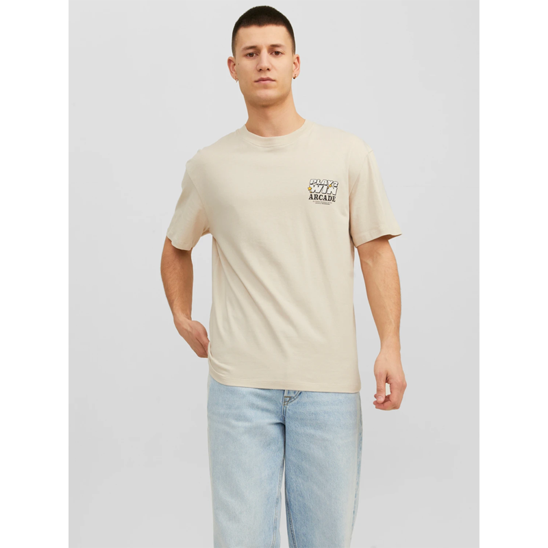 JACK &amp; JONES JORAMUSEMENT T-SHIRT BEIGE