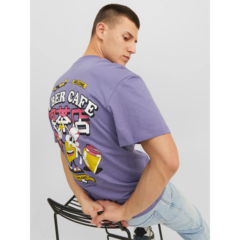 JACK &amp; JONES JORAMUSEMENT T-SHIRT PURPLE