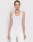 EMPORIO ARMANI WOMAN KNITTED LOUNGEWEAR TANK BLANC