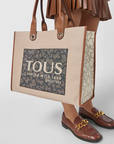 TOUS SHOPPING XL AMAYA K ICON MARRÓN-BEIGE