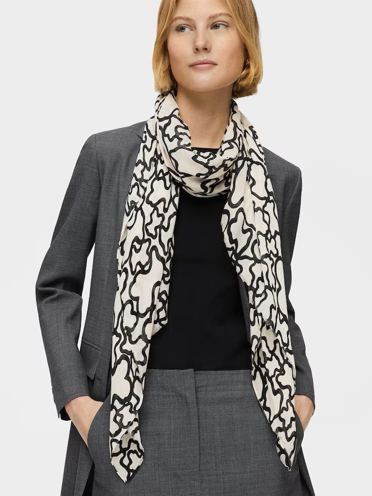 TOUS PANUELO 80X70 KAOS BLANCO