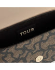 TOUS BOLSO MINI BAND MEDIALUNA KAOS ICON NEGRO-BEI