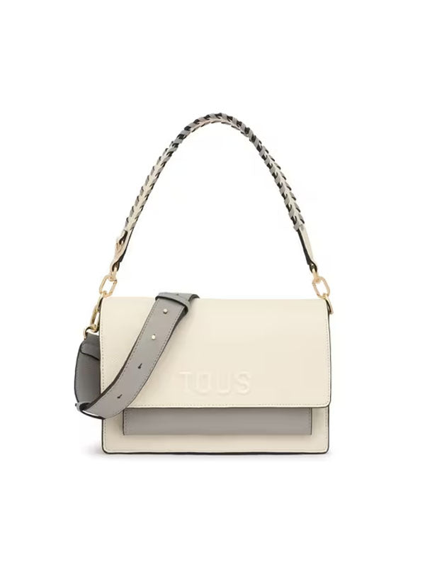 TOUS BANDOLERA M. AUDREE SAFFIANO BEIGE-GRIS