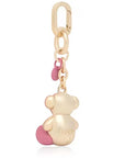 TOUS LLAVERO METAL BOLD BEAR ROSA OSC-DORADO