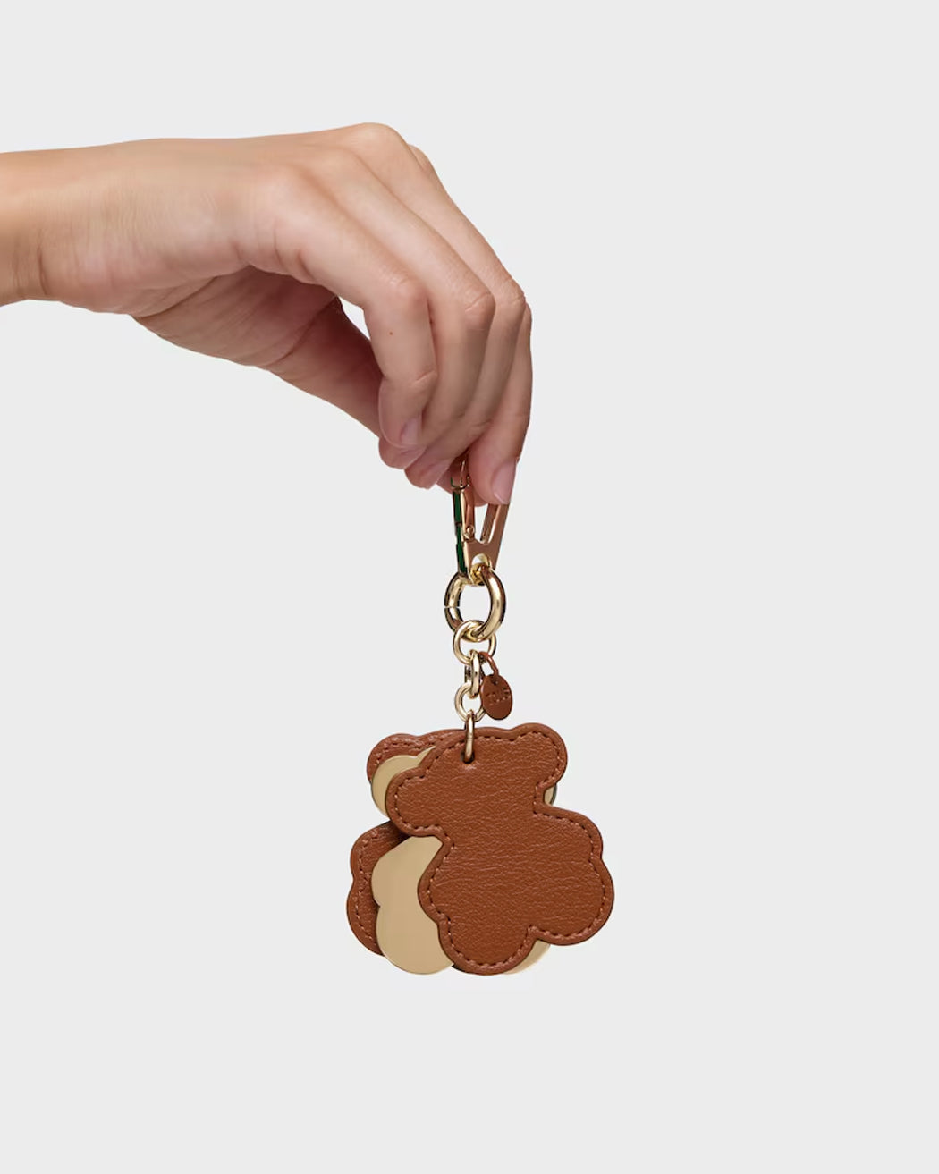 TOUS LLAVERO TRIPLE BEAR CAMEL