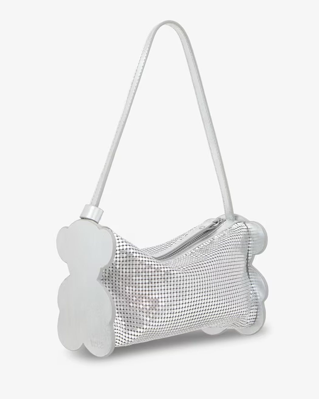 TOUS BOLSO DE HOMBRO S SALSI PLATEADO