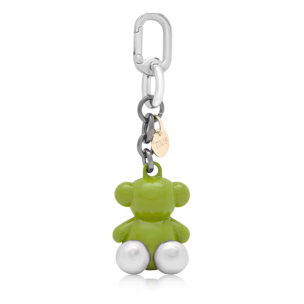 TOUS LLAVERO T METAL BOLD BEAR VERDE-AMARILLO