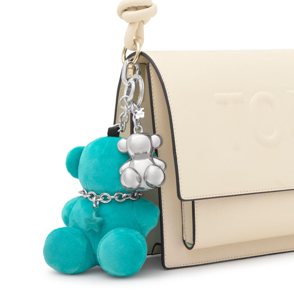TOUS LLAVERO BOLD BEAR VELVET TURQUESA