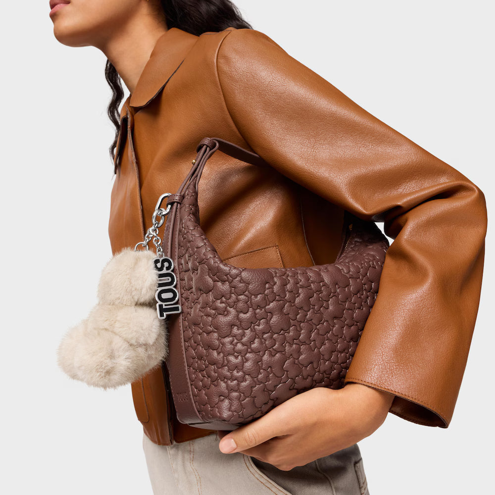 TOUS LLAVERO BOLD BEAR VELVET TOPO
