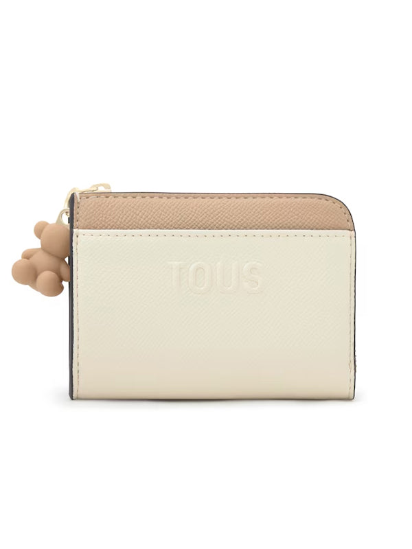 TOUS MONEDERO L AUDREE SAFFIANO BEIGE AREN