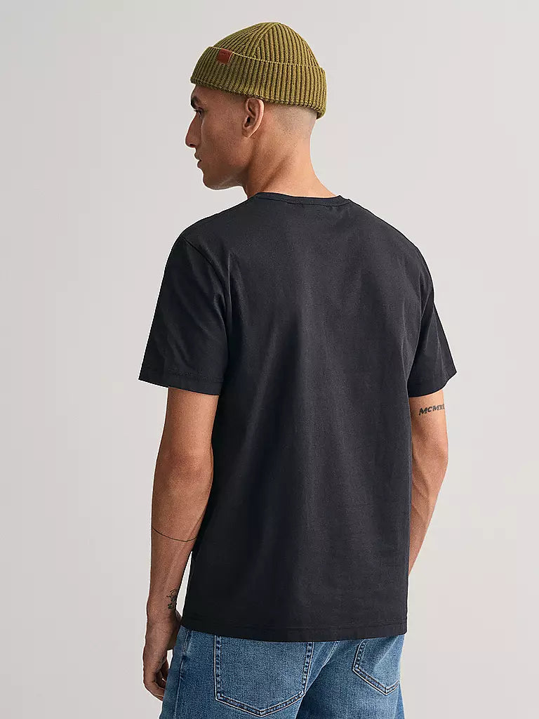 GANT REG SHIELD SS T SHIRT BLACK