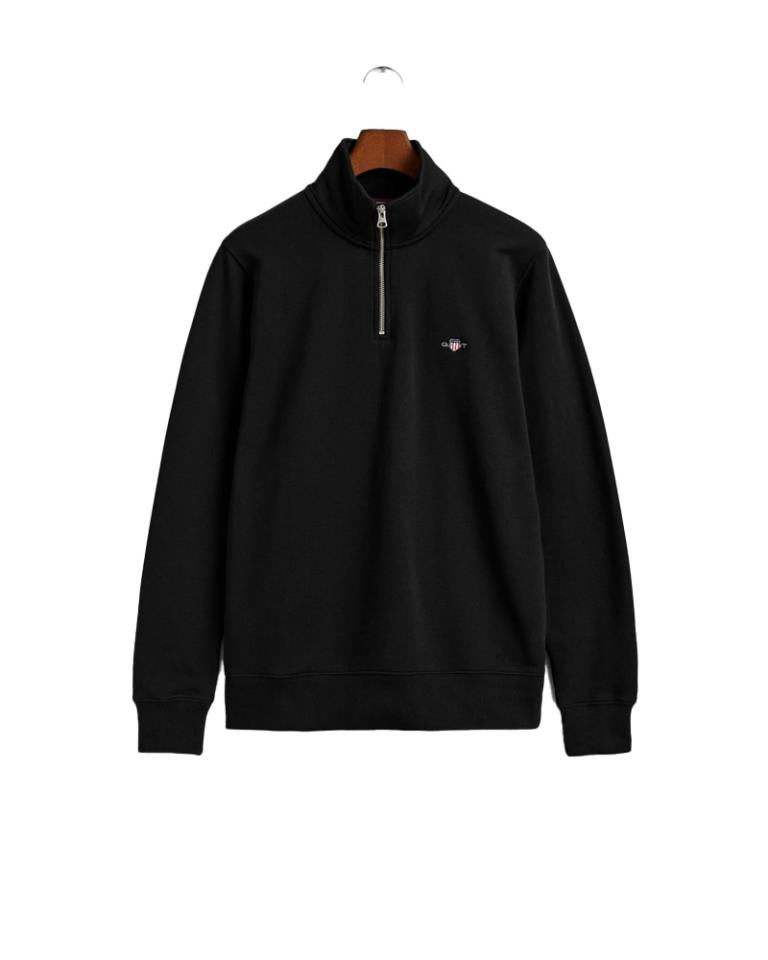 GANT REG SHIELD HALF ZIP SWEAT BLACK